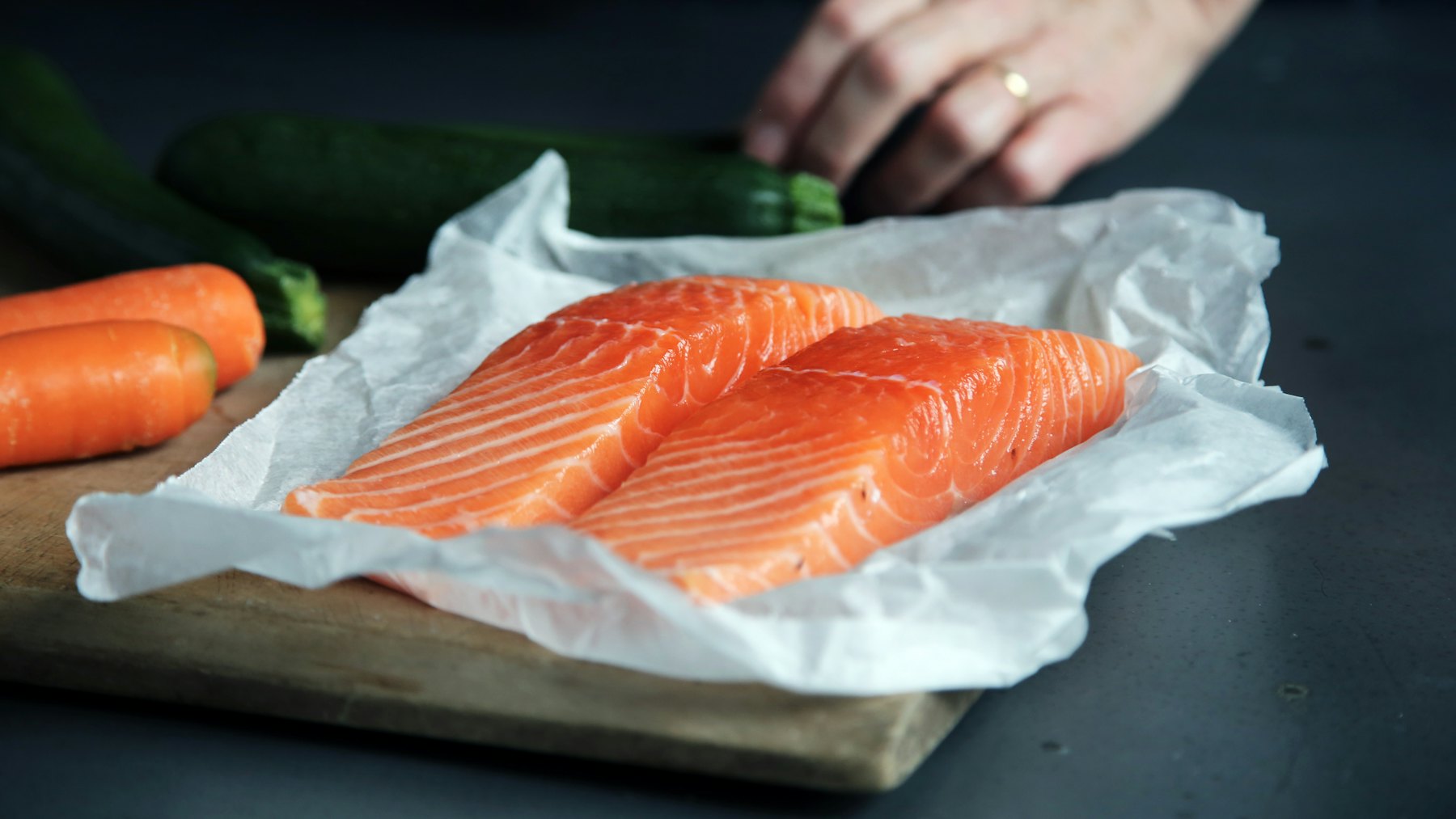 A fresh fillet of Scottish salmon